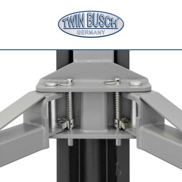 Twin Busch 2 Säulen Hebebühne TW242M 4.2t – BASIC LINE – halbautomatische Entriegelung GREY-Line